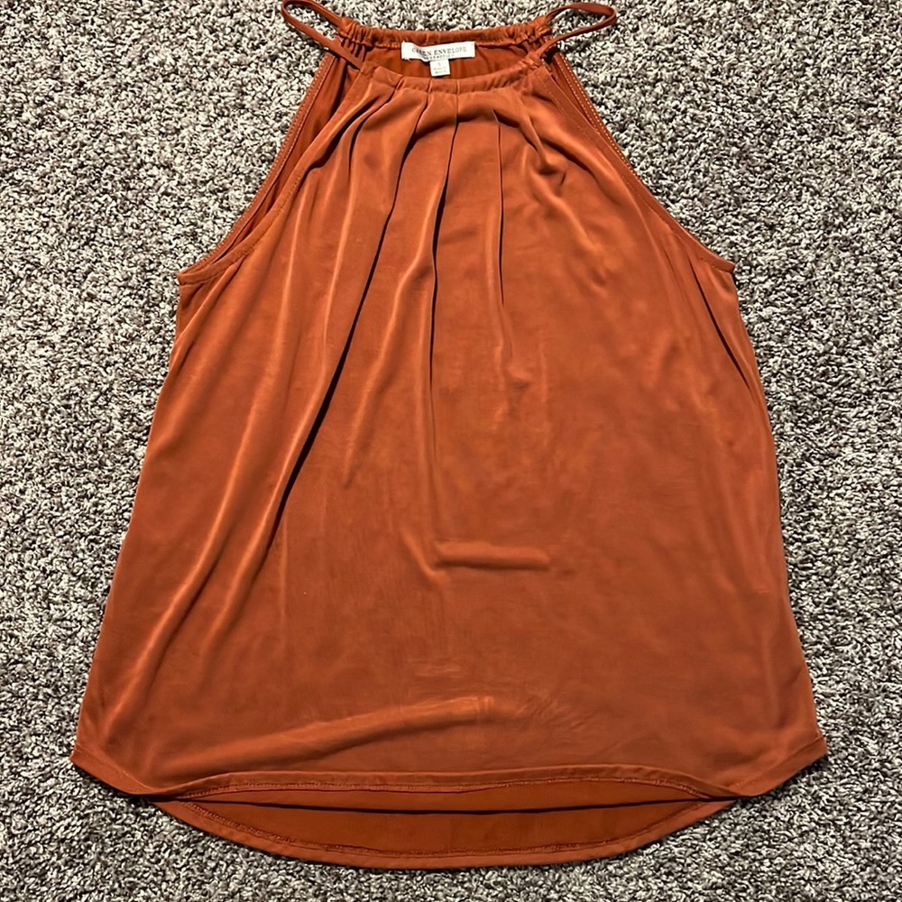 Orange/rust color tank top (size small)